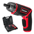 AVID POWER 4V Electric Cordless Screwdriver Set 5.65Nm 37 Bits with Case - color: 1-red