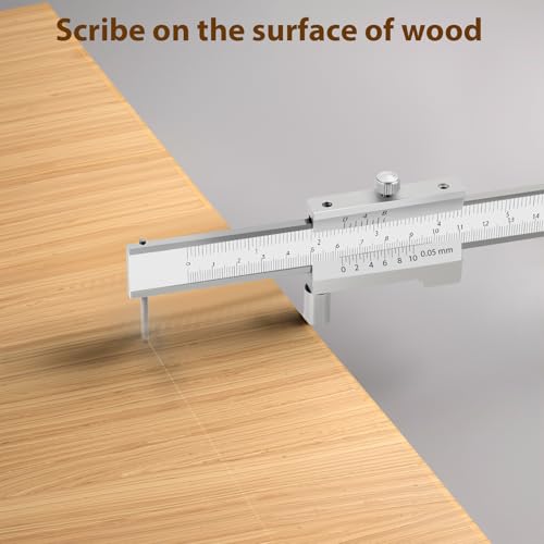 8 inch Stainless Steel Metal Scriber Caliper with 2 Carbide Scriber/Needle