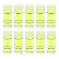 HARFINGTON 10pcs Small Cylindrical Bubble Level Vials 6x15mm PMMA Mini Horizontal Bubble Spirit Level Measuring Layout Tools for RV TV Picture Frame Hanging Tool Leveler - size: 6x15mm