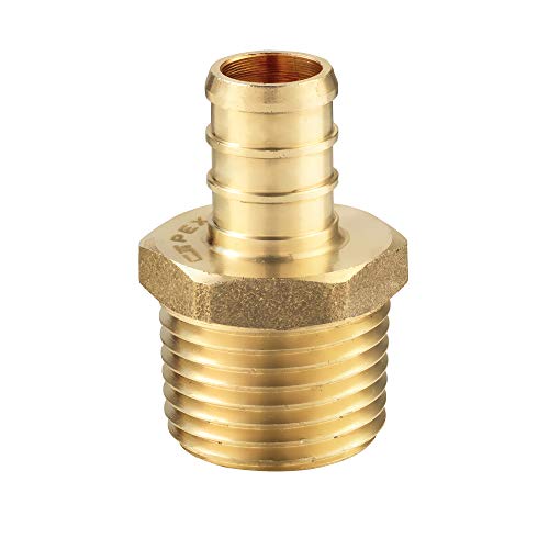 5-PACK EFIELD Pex Crimp Fitting,1/2"Male Adapter(PEX1807017-5) - size: P5, style: 1/2 x 1/2