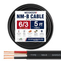 6/3 Wire with Ground - 5FT NM-B 6 Gauge Non-Metallic Sheathed Cable 100% Pure Copper 6 AWG 3 Conductor Residential Indoor Wire for Outlets, Switches, Other Loads and Lighting Wiring Projects etc. - size: 5FT, style: 6AWG/3