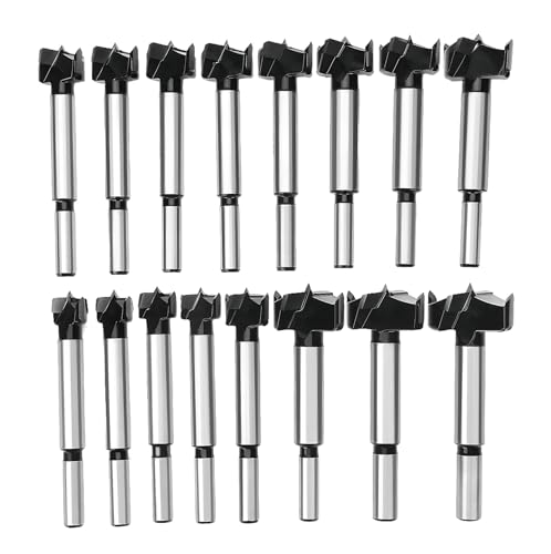 Forstner Drill Bit Set 15-35mm 16 Pcs Carbide Forstner Bits HSS