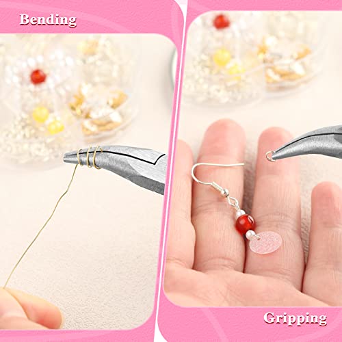 5-Inch Bent Chain Nose Pliers for Jewelry Making - Mini Bent Nose Pliers with Smooth Jaws, Ideal for Creating Bracelets, Earrings and Necklaces - style: Bent Nose Plier