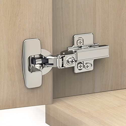 Chibery 10 Pack Frameless Inset Soft Close Concealed European Hinges, Self Closing Satin Nickel, 105 ° Open Angle 4D Adjustment, Speed Control, Clip On, Stainless Steel for Cabinet Door - size: Inset