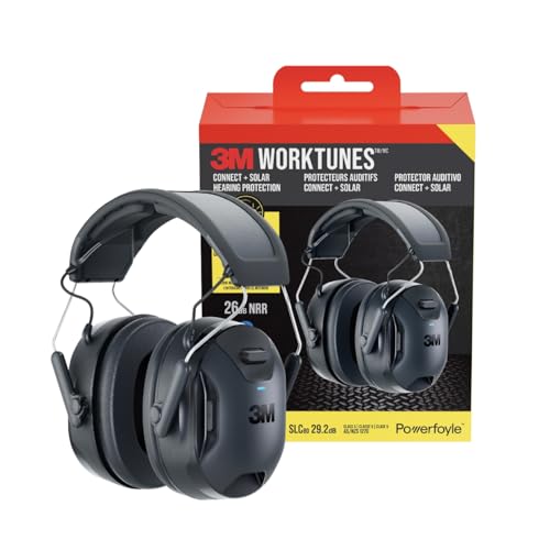 3M WorkTunes Connect + Solar Wireless Hearing Protector with Bluetooth