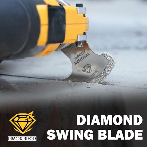 TOLESA Diamond Oscillating Saw Blades Mixed Set for Grout Removal, 5-Pack - size: 5 PCS
