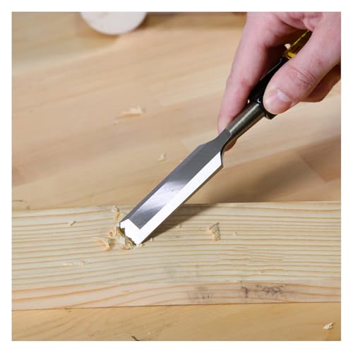Buck Brothers 120104BC 5/8" Wood Chisel Made in USA, For Paring and Finishing Cuts in Carpentry and Woodworking, Tempered Tool Steel Blade, Mallet-Safe Handle - size: 5/8"