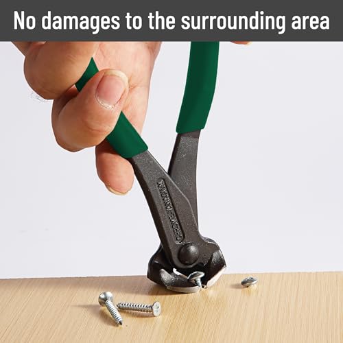 Bates- Nail Puller, 7 Inch, Dark Green, Nail Remover Tool, Cutting Pliers, Carpenter Tools, Staple Puller, End Cutting Pliers - color: Dark Green, size: 7", 1 Pack
