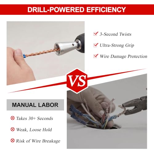 Automatic Foldable Wire Stripper and Wire Twister Tool with Bit Holder - Multifunctional Tool Set for Electricians, DIY, Home & Auto Repair
