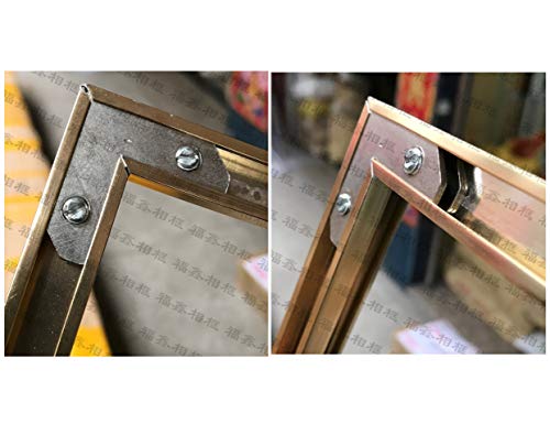 LBY 40pcs Picture Frame L Shape Angle Bracket Flat Plate Fastener, Metal Picture Frame Hardware Corner Gasket, Corner Brace Joint Bracket Fastener, Joints Support Bracket, Silver