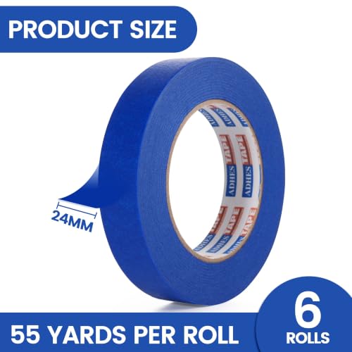 ADHES Blue Masking Tape Painter Tape 0.94in 14Day UV-Anti - size: 24mm x 50m