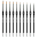 Nicpro 10 PCS Detail Paint Brushes Set, Miniature Brushes for Fine Detailing & Art Painting - Acrylic, Watercolor, Oil, Models, Paint by Numbers, Craft - size: 10PCS - Detail
