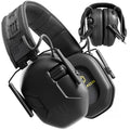 M300A Ear Protection For Gun Range - Shooting Ear Muffs with Ergonomic Gel Cushions, IPX5 Waterproof Gear - color: Black