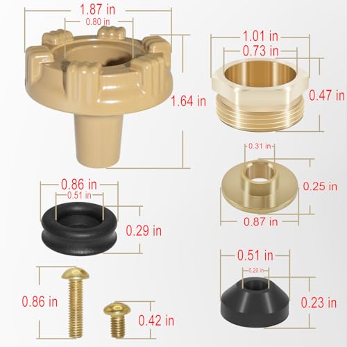 RK-17MH Outside Faucet Repair Kit Metal Handle Compatible with Woodford Model 17 - size: RK-17MH