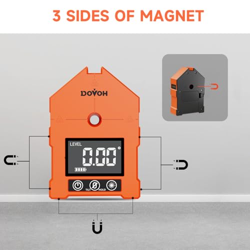 DOVOH 3-in-1 Digital Angle Finder with Laser, Digital Angle Gauge, WG-3L