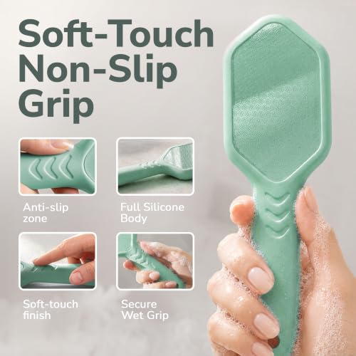 SILKLE Nano Glass Foot File - Foot Callus Remover for Feet & Foot Scrubber - style: Green