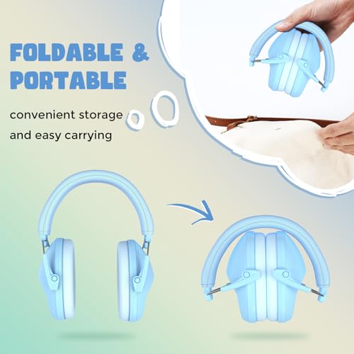 ProCase Kids Noise Cancelling Headphones Ear Hearing Protection, Skyblue - color: Skyblue