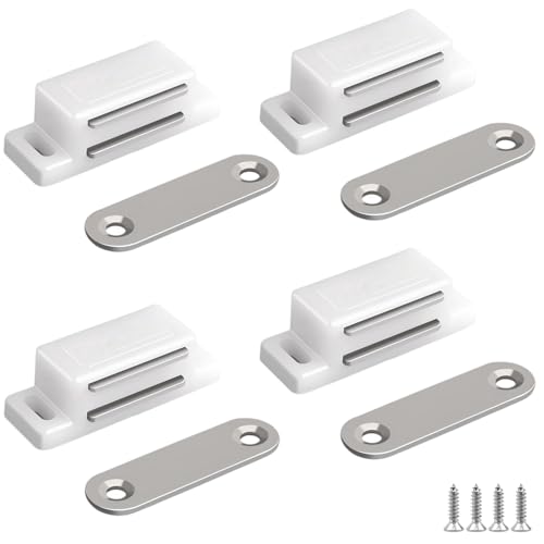 Cabinet Magnetic Catch FNFAI 16 Pack White Cabinet Door Magnetic Latch - color: White