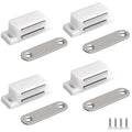 Cabinet Magnetic Catch FNFAI 16 Pack White Cabinet Door Magnetic Latch - color: White