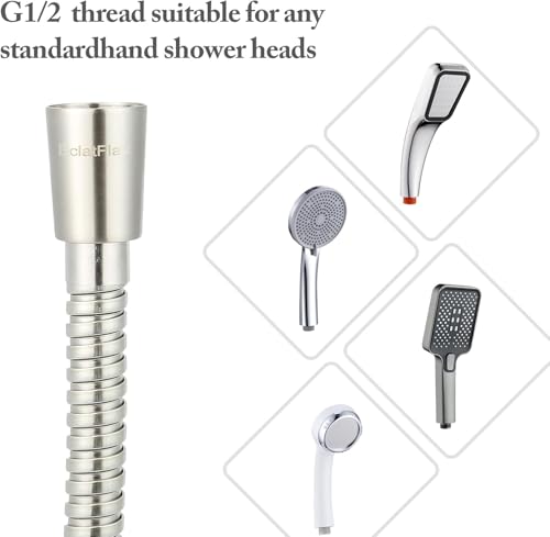 69 Inch Shower Hose Replacement, Stainless Steel, Brushed Nickel - color: 69''-Brushed Nickel