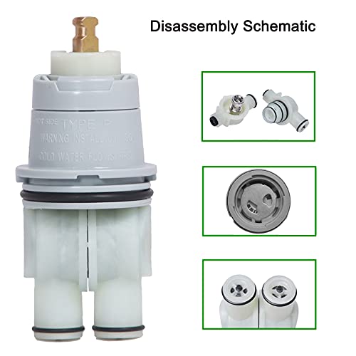 RP46074 Shower Valve Cartridge Repair Assembly for Delta 13/14 Series Faucet - Compatible With Monitor Single-Handle Universal Valve Replacement Kit for Tub - style: RP46074-1 Pack