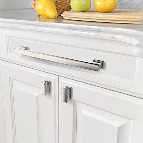 Amerdeco 10 Pack Brushed Satin Nickel Cabinet Pulls 9" - color: Brushed Satin Nickel, size: 9" hole center