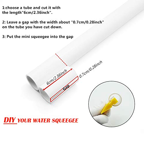 CARTINTS 2Pack DIY Car Water Blade Rubber Squeegee for Vinyl Window Wiper, Wallpaper Tool, Window Tint Film Applicator, Decal Sticker Tool for Home, Vehicle Cleaning