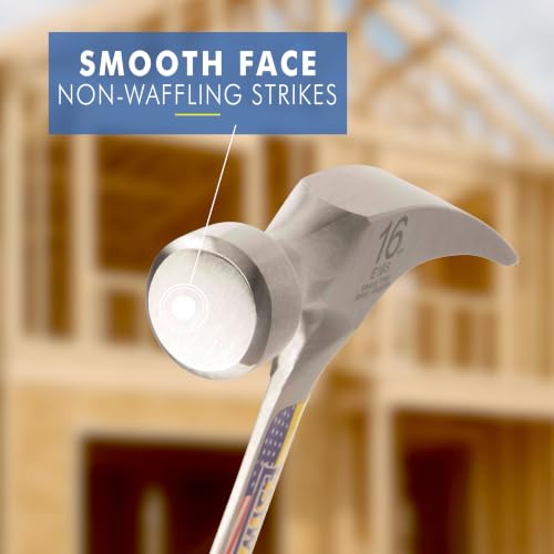 ESTWING Rip Hammer, 16oz Smooth Face, Leather Grip, E16S - size: 16 oz (Ounces)