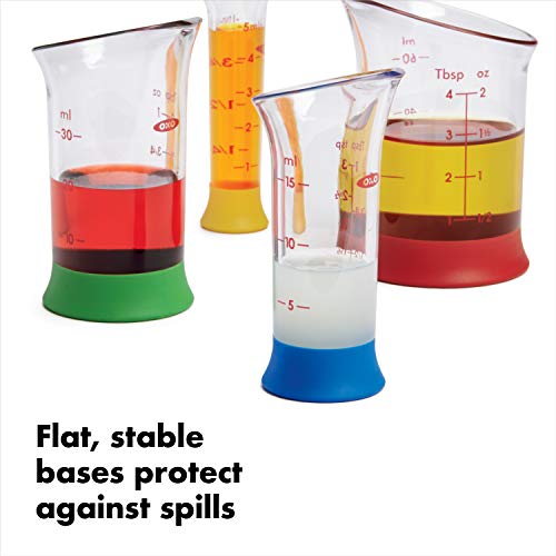 OXO Good Grips 4-Piece Mini Measuring Beaker Set,Clear - size: 4-Piece