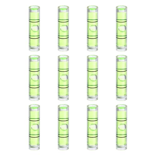 HARFINGTON 12pcs Mini Cylindrical Bubble Spirit Level Vials 6x24mm - size: 6x24mm