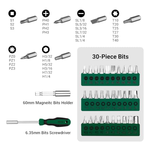 DEKOPRO 50 Piece General Household Hand Tool Kit with Plastic Toolbox Storage Case, All Purpose Home Tool Kit Includes Essential Tools for Office College Repairs - Green - color: Green-50pcs