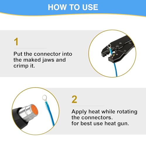 320 Pcs Heat Shrink Wire Connectors Kit, Waterproof Butt Connectors - size: Pack of 320