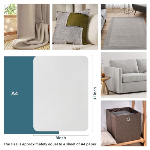 WILDREEDS 2 Pcs 8 x11 Inch Linen Repair Patches, Self-Adhesive Fabric Patch for Sofas, Couch, Furniture,Tote Bags, Car Seats (White) - color: White