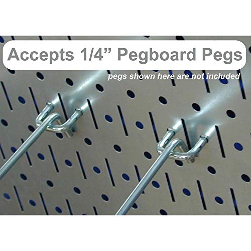 Wall Control 30-WRK-400WB Standard Workbench Metal Pegboard Tool Organizer,White/Black - color: White/Black