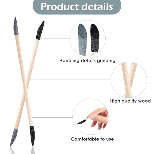Sanding Sticks 50 Pcs, Double-Ended Sanding Tools for Wood & Plastic Models, 120/280 Grit, 5.4 x 0.2 Inch - Fine Detailing in Tight Spaces with Matchstick Design