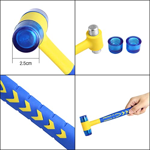 LadyRosian Car Paintless Dent Repair Tools Rubber Hammer Double-Faced Rubber Mallet Alloy Knockdown Tap Down Hammer with 9 Heads Kit for Dent Remover - color: Tool B
