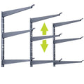 Delta Heavy Duty Lumber Storage Rack Cycle, Holds Up to 720 lbs - 3-Tier Wide Wood Storage Rack with Fully Adjustable Arms - Steel Construction Storage Solution for Garage, Basement & Pantry - style: 16" Gray Wide 3-Tier Heavy Duty Rack