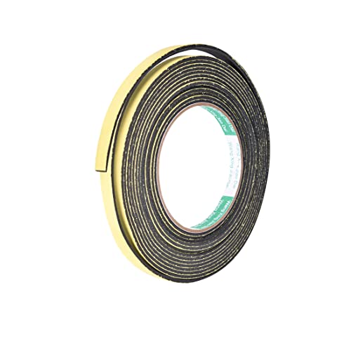 uxcell Sealing Foam Tape 10mm Wide 2mm Thick 5m/16.4ft Long, Self Adhesive Weather Strip for Window Door Insulation, Pack of 2 - size: 10mmx2mmx5m