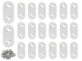 50PACK 1.4INCH X 0.6INCH Stainless Steel Straight Flat Bracket Repair Plate Brace,Mending Joining Plates for Wood, Board, Bed Frame, Furniture & Shelves,with Screws - size: 50PACK 1.4INCH X 0.6INCH