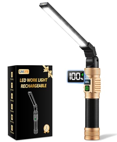 LNRYY Rechargeable Magnetic LED Work Light/Flashlight for Mechanics - color: Rose Gold