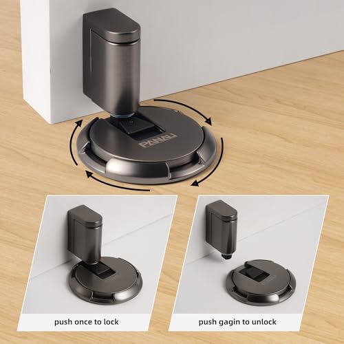 PANALI Magnetic Door Stopper, Windproof Door Stop, 1 Pack - color: Gray