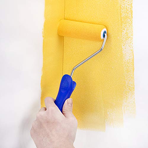 Mister Rui Paint Tray Liners (Paint Tray Liners Disposable*10, Paint Roller Frame*1,Paint Tray*1) with Foam Paint Roller 4 Inch (10 pcs)