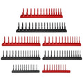 AIUITIO Socket Organizer Tray Set,8-Piece Socket Holder Set Includes 2PCS 1/4", 4PCS 3/8", 2PCS 1/2" Drive Metric SAE Socket Trays, Store 226 Pieces Standard and Deep Sockets - size: 226 Socket Capacity