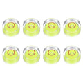 HARFINGTON 8pcs Circular Bubble Spirit Level 12x6mm Mini Round Bubble Spirit Level Little Measuring Layout Tools for TV Industrial Carpentry Picture Frame, Yellow/Red - color: Yellow/Red, size: 12x6mm