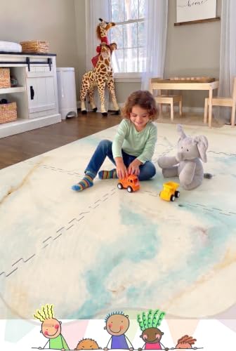 Yay Mats Stylish Extra Large Puzzle Mat, Thick,Inter Locking Foam Floor Tile Covers 6 ft x 4 ft. Expandable Tiles with Edges Exercise and Kids mat Protective Floor Surface (Elle Marble) - color: Elle Marble