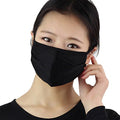 100% Mulberry Silk Lightweight Breathable Face Mouth Mask Cover Sunscreen Wind Against Dust Washed Reusable - color: Black