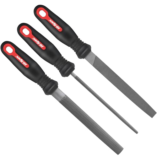 Hi-Spec Metal Hand File Tool Set for Wood, Metal and Craft Work with Case - size: 3 pieces