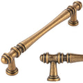 KOOFIZO 30 Pack 5 in Antique Brass Cabinet Pulls, Brass Drawer Handles P30 - color: Antique Brass, size: 5" CC - 30Pcs