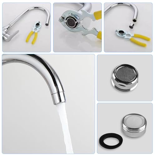 6 Pcs Faucet Aerator Removal Wrench Kit Sink Bubbler Wrenches M24 Aerators