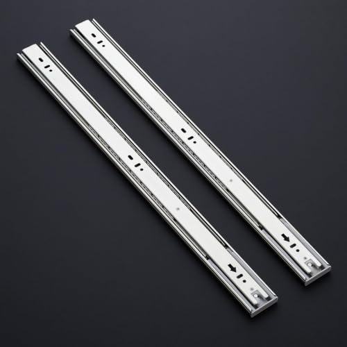 Ravinte Silver Soft Close Drawer Slides 22 Inch 1 Pairs 2 Pack - color: Silver, size: 22 Inch